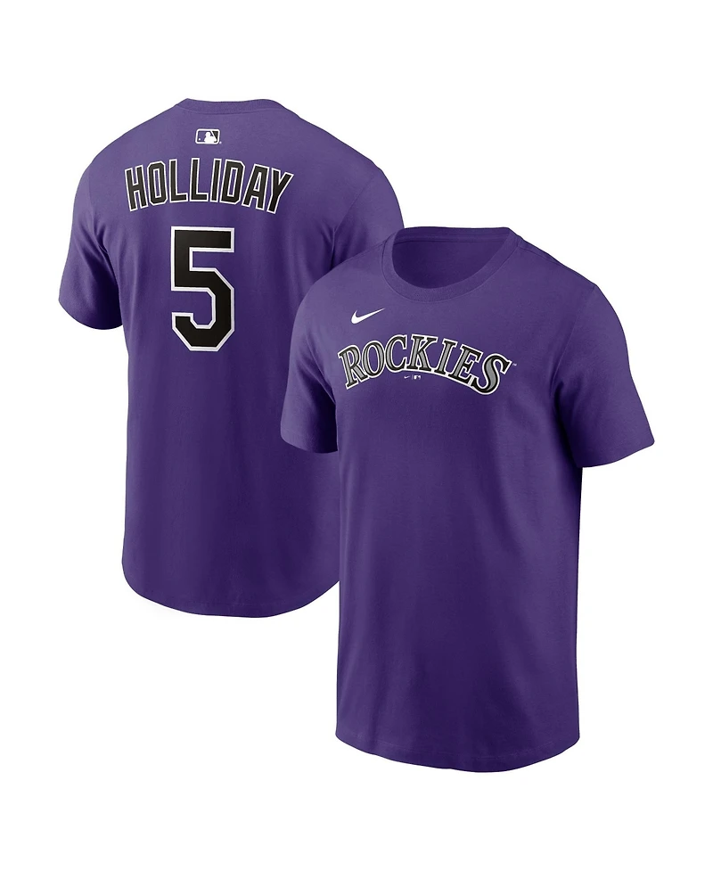 Nike Men's Matt Holliday Purple Colorado Rockies Cooperstown Collection Name Number T-Shirt