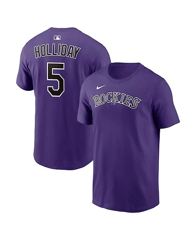 Nike Men's Matt Holliday Purple Colorado Rockies Cooperstown Collection Name Number T-Shirt