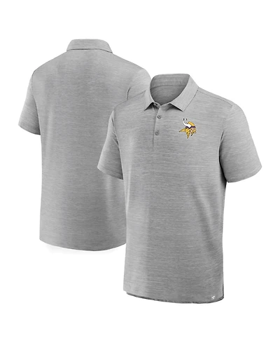 Fanatics Men's Heather Gray Minnesota Vikings Clutch Polo Shirt