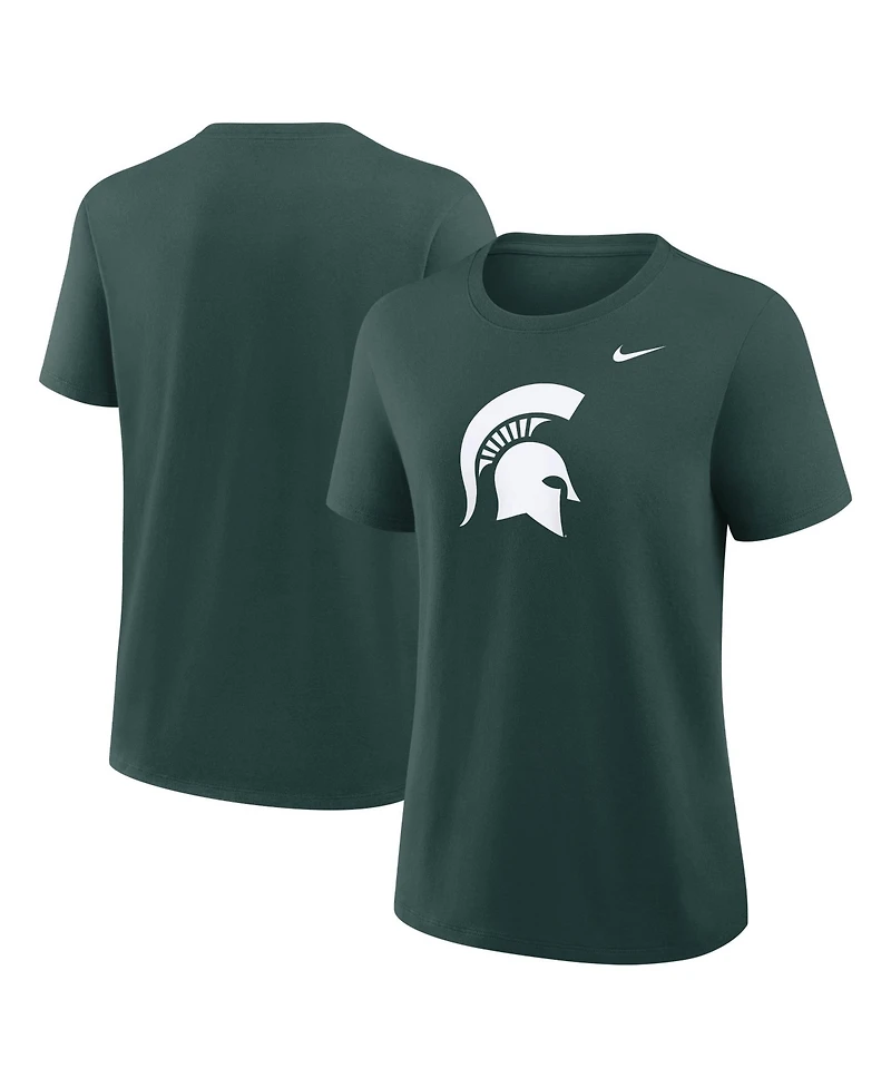 Nike Women's Green Michigan State Spartans Primary Logo T-Shirt
