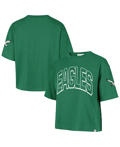 47 Brand Women's Kelly Green Philadelphia Eagles Call Out Reed City T-Shirt