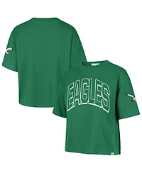 47 Brand Women's Kelly Green Philadelphia Eagles Call Out Reed City T-Shirt