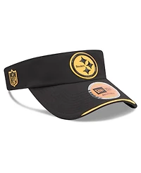 New Era Men's Black Pittsburgh Steelers 2026 Sideline Adjustable Visor Hat