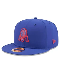 New Era Men's Royal New England Patriots 2026 Sideline Throwback 9FIFTY Snapback Hat