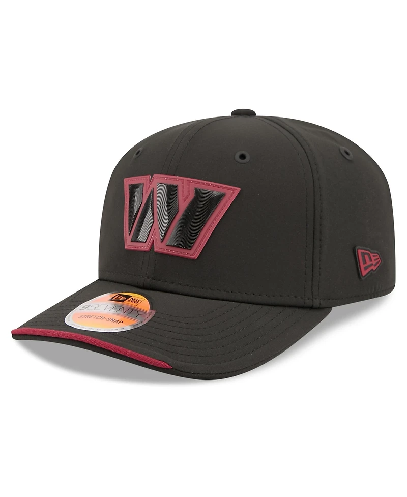 New Era Men's Black Washington Commanders 2026 Sideline 9SEVENTY Adjustable Hat