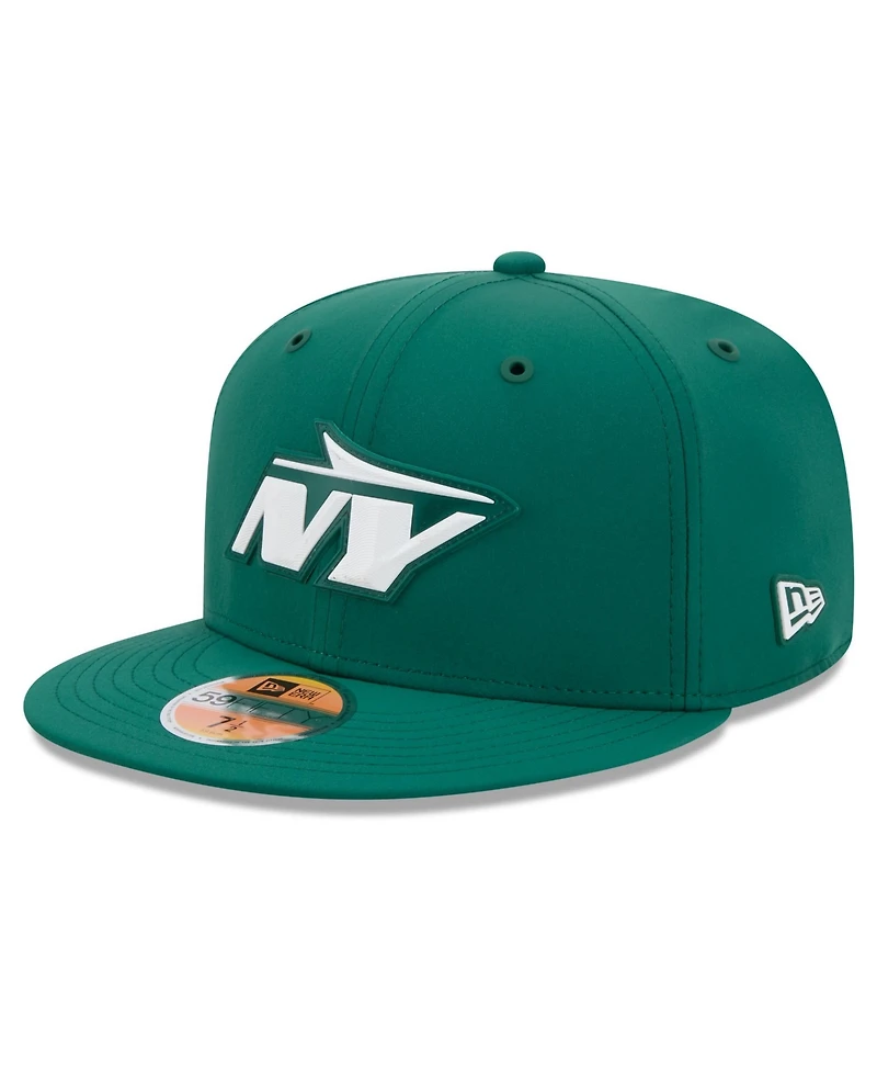 New Era Men's Green York Jets 2026 Sideline 59FIFTY Fitted Hat