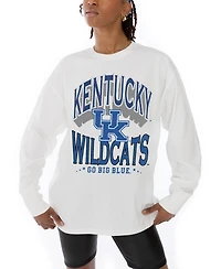 Gameday Couture Women's White Kentucky Wildcats Midweight OversizedLong sleeves T-Shirt