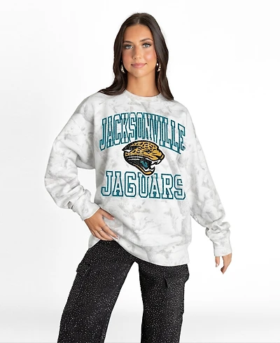 Gameday Couture Women's Arctic Camo Jacksonville Jaguars Whiteout Oversized Premium Fleece Sweatshirt
