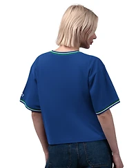 Starter Women's Royal Seattle Seahawks Ace Cropped T-Shirt