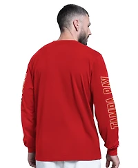 Starter Men's Red Tampa Bay Buccaneers Clutch Hit Ii Logo Long-Sleeve T-Shirt