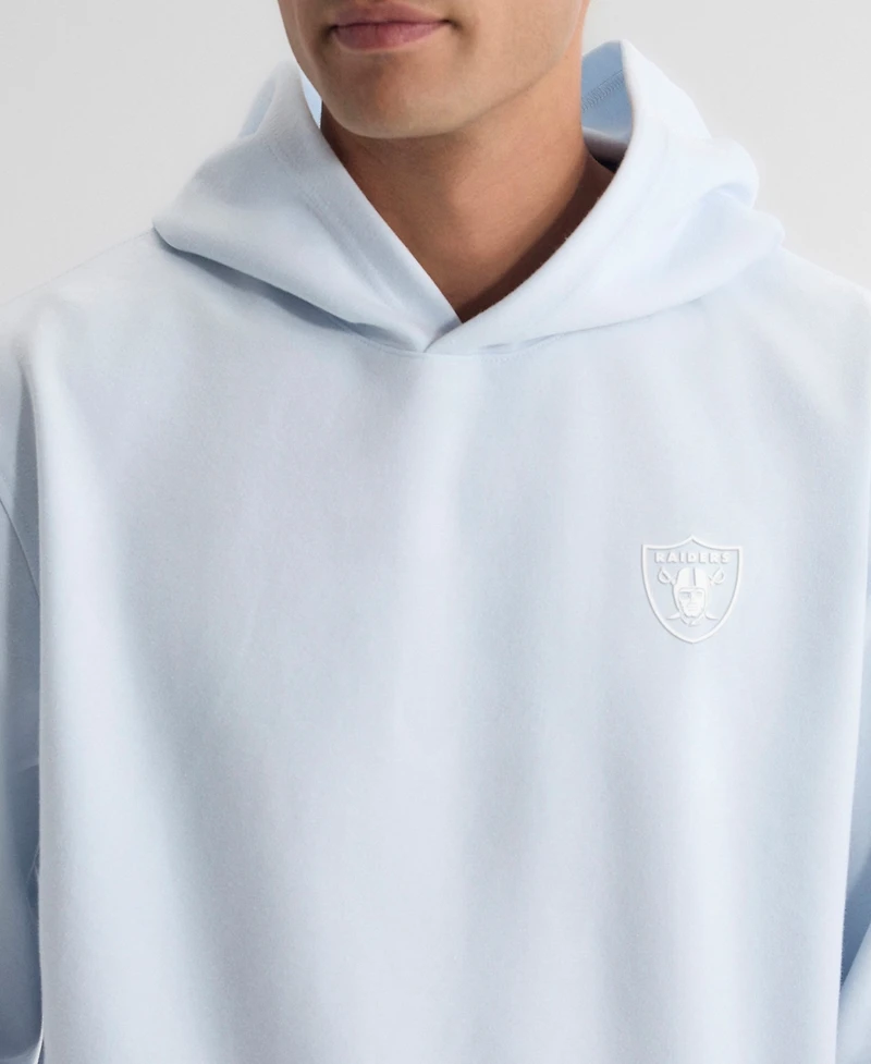 Fanatics Men's Light Blue Las Vegas Raiders Clutch Tri-Blend Hoodie