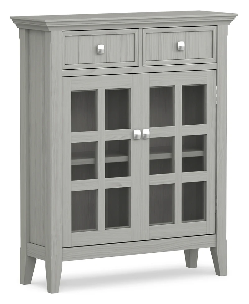 Simpli Home Acadian 36" Solid Wood Entryway Storage Cabinet