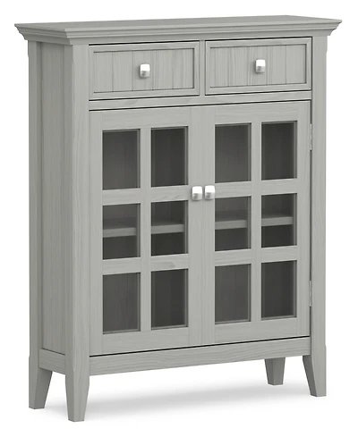 Simpli Home Acadian 36" Solid Wood Entryway Storage Cabinet
