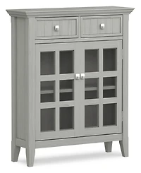 Simpli Home Acadian 36" Solid Wood Entryway Storage Cabinet