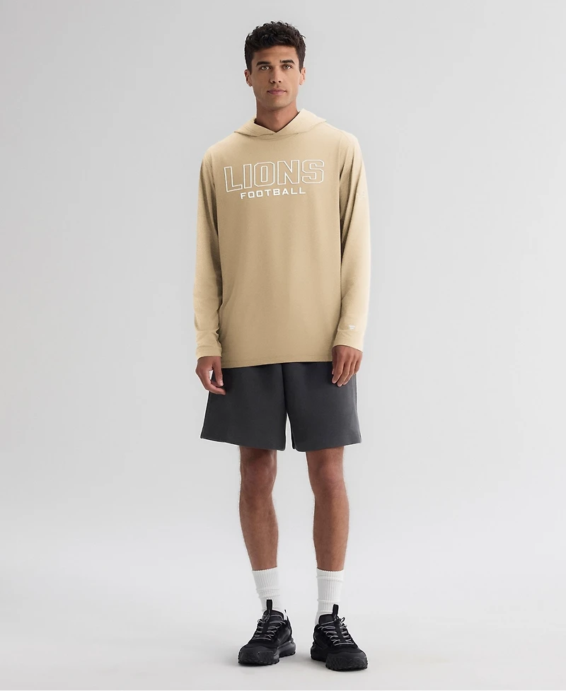Fanatics Men's Tan Detroit Lions ClutchLong sleeves Hooded T-Shirt