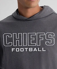 Fanatics Men's Charcoal Kansas City Chiefs ClutchLong sleeves Hooded T-Shirt