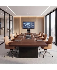 Tribesigns 8Feet Conference Table for 8-10, with Cable Management
