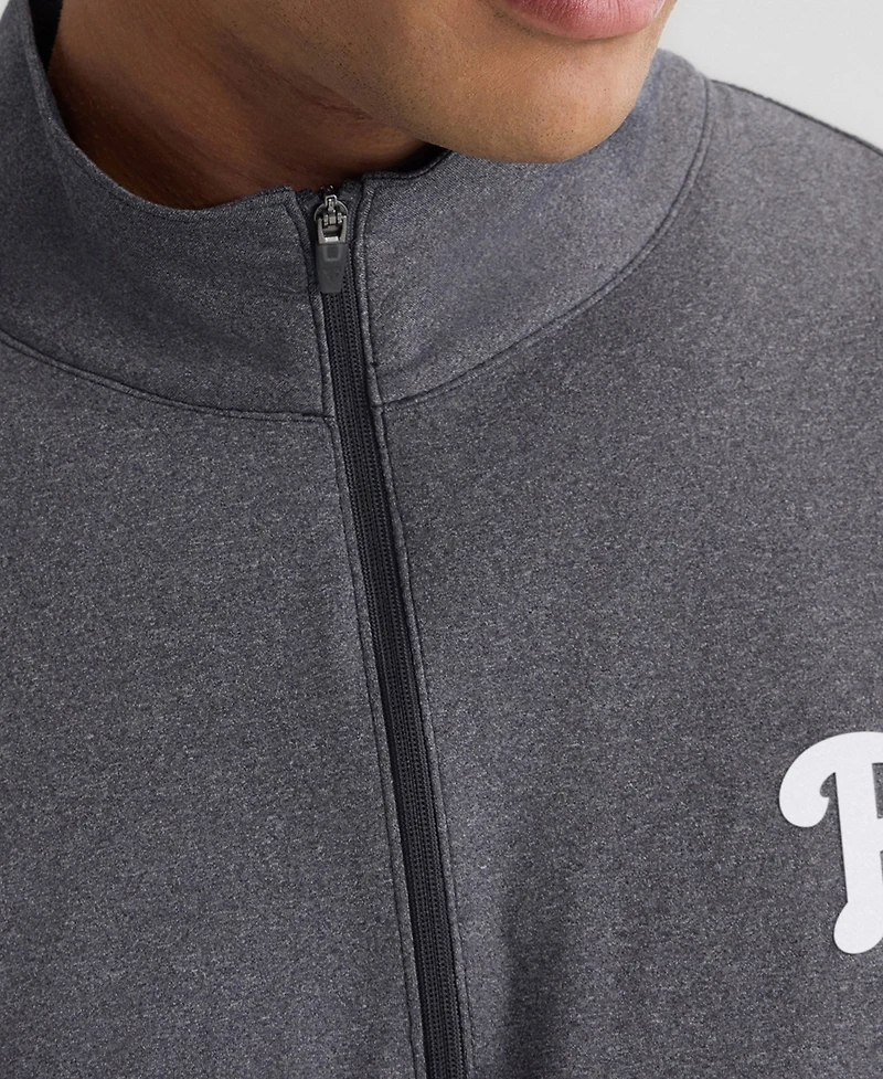 Fanatics Men's Charcoal Philadelphia Phillies Clutch Quarter-Zip Pullover Sweatshirt