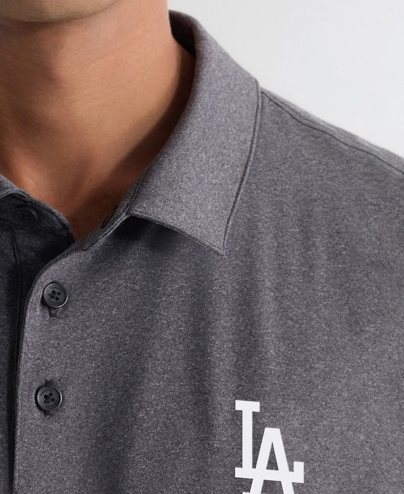 Fanatics Men's Charcoal Los Angeles Dodgers Clutch Polo Shirt