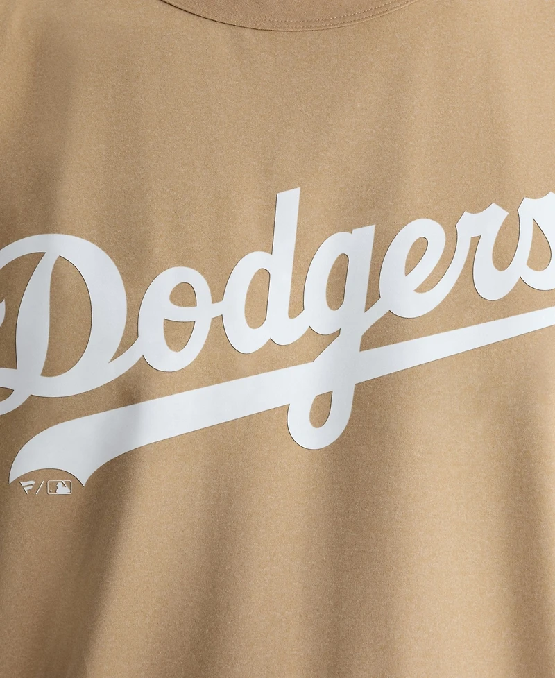 Fanatics Men's Khaki Los Angeles Dodgers Clutch Winning Edge T-Shirt