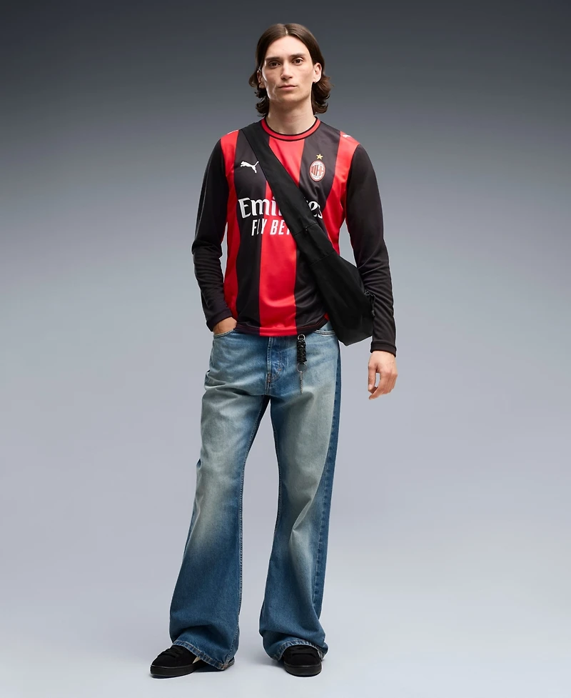 Puma Men's Black/Red Ac Milan 2026/27 Home ReplicaLong sleeves Jersey