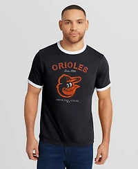 Darius Rucker Collection By Fanatics Men's Black Baltimore Orioles Washed Ringer T-Shirt