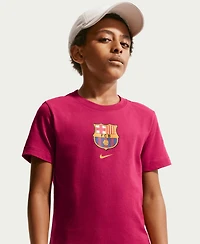 Nike Big Boys and Girls Red Barcelona Crest T-Shirt
