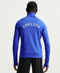 Nike Men's Blue Chelsea 2026/27 Strike Dri-FITLong sleeves Quarter-Zip Drill Jersey