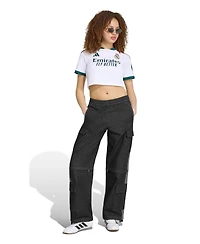 Adidas Women's White Real Madrid 2026/27 Home Cropped Replica Jersey