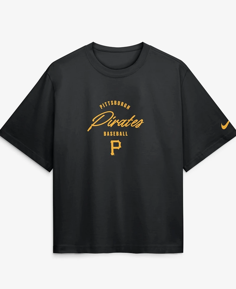 Nike Women's Paul Skenes Black Pittsburgh Pirates Premium Essentials Boxy Name Number T-Shirt
