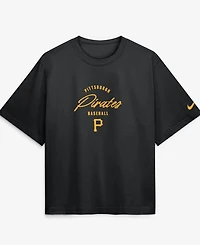 Nike Women's Paul Skenes Black Pittsburgh Pirates Premium Essentials Boxy Name Number T-Shirt