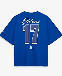 Nike Women's Shohei Ohtani Royal Los Angeles Dodgers Premium Essentials Boxy Name Number T-Shirt