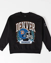 Gameday Couture Women's Black Denver Broncos Oversized Victory Lane Label Premium Fleece Sweatshirt