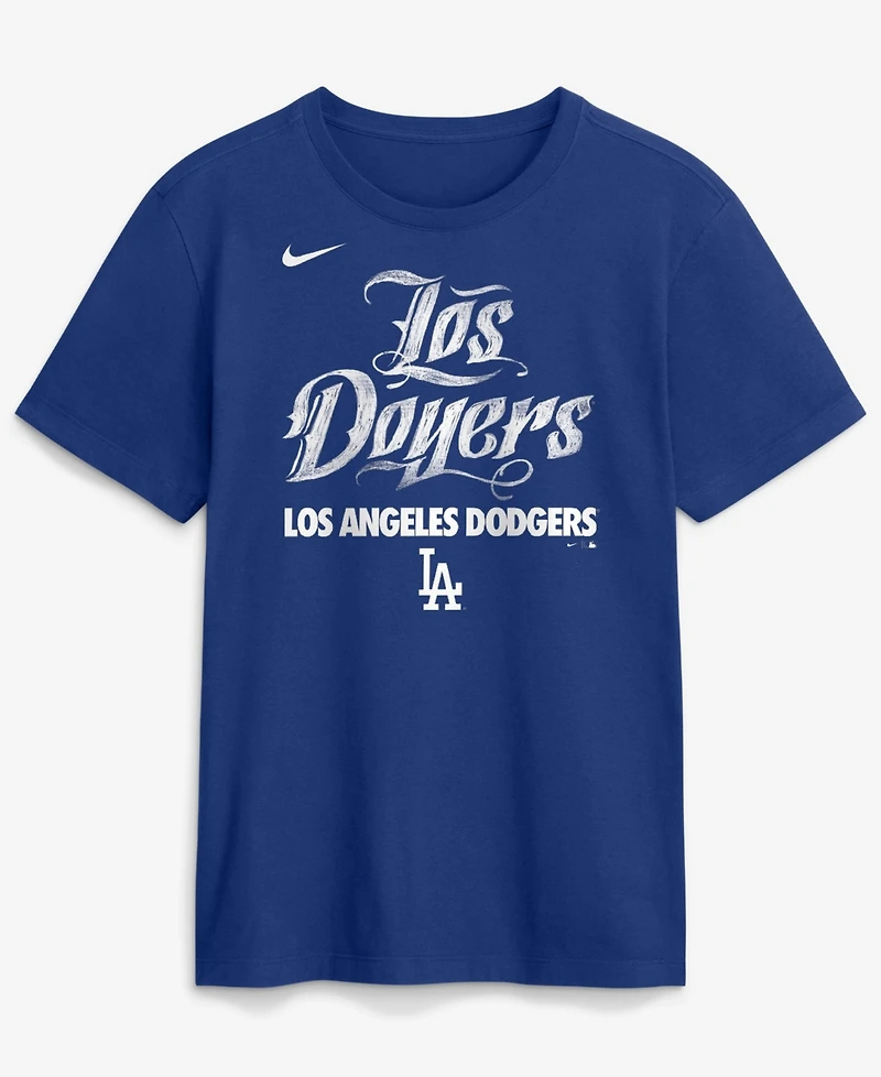 Nike Men's Royal Los Angeles Dodgers City Connect Handwriting Club T-Shirt