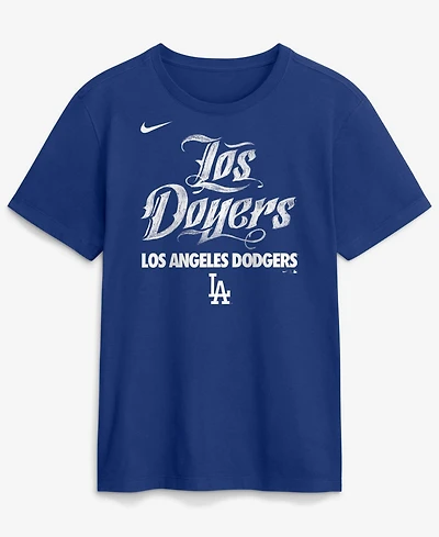 Nike Men's Royal Los Angeles Dodgers City Connect Handwriting Club T-Shirt
