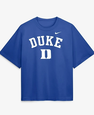 Nike Women's Royal Duke Blue Devils Arch Logo Boxy T-Shirt