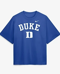Nike Women's Royal Duke Blue Devils Arch Logo Boxy T-Shirt