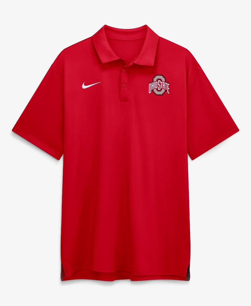 Nike Men's Scarlet Ohio State Buckeyes 2026 Sideline Tour Dri-fit Polo Shirt