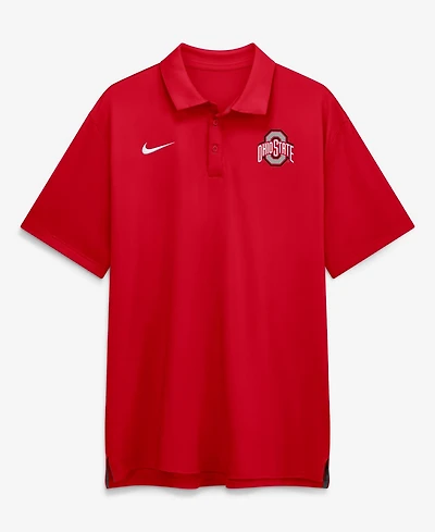 Nike Men's Scarlet Ohio State Buckeyes 2026 Sideline Tour Dri-fit Polo Shirt