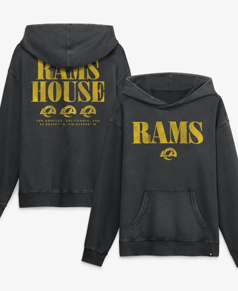 Fanatics Men's Black Los Angeles Rams Relaxed Intense Rivalry French Terry Hoodie