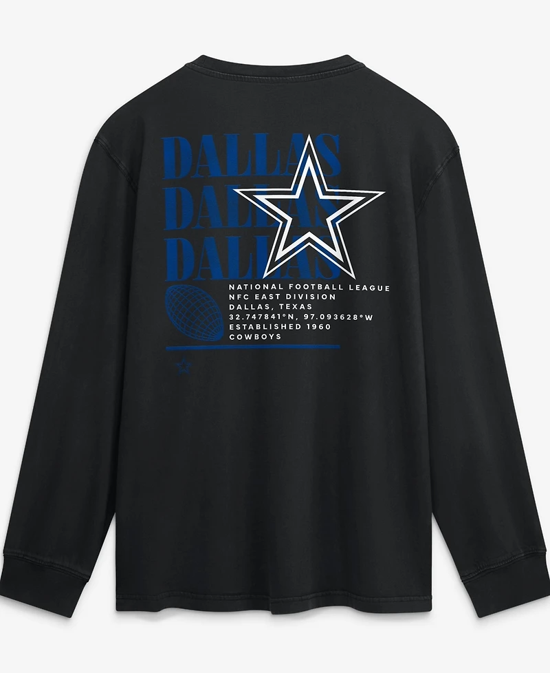 Fanatics Men's Black Dallas Cowboys Relaxed Fullback DriveLong sleeves Fashion Top