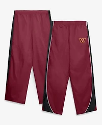Fanatics Women's Burgundy/Black Washington Commanders Team First Backwards Lateral Nylon Pants