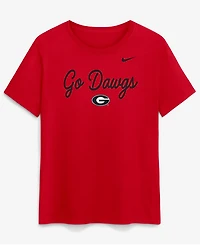 Nike Women's Red Georgia Bulldogs Script Mantra Logo T-Shirt