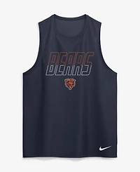 Nike Men's Navy Chicago Bears Kickoff Miler Dri-fit Tank Top
