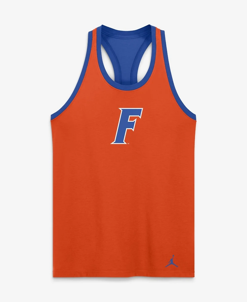 Jordan Women's Orange/Royal Florida Gators Tri-Blend Dri-fit Racerback Tank Top