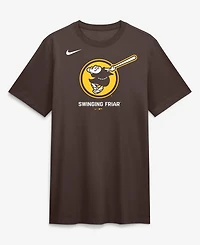 Nike Men's Brown San Diego Padres Tri-Blend Logo T-Shirt