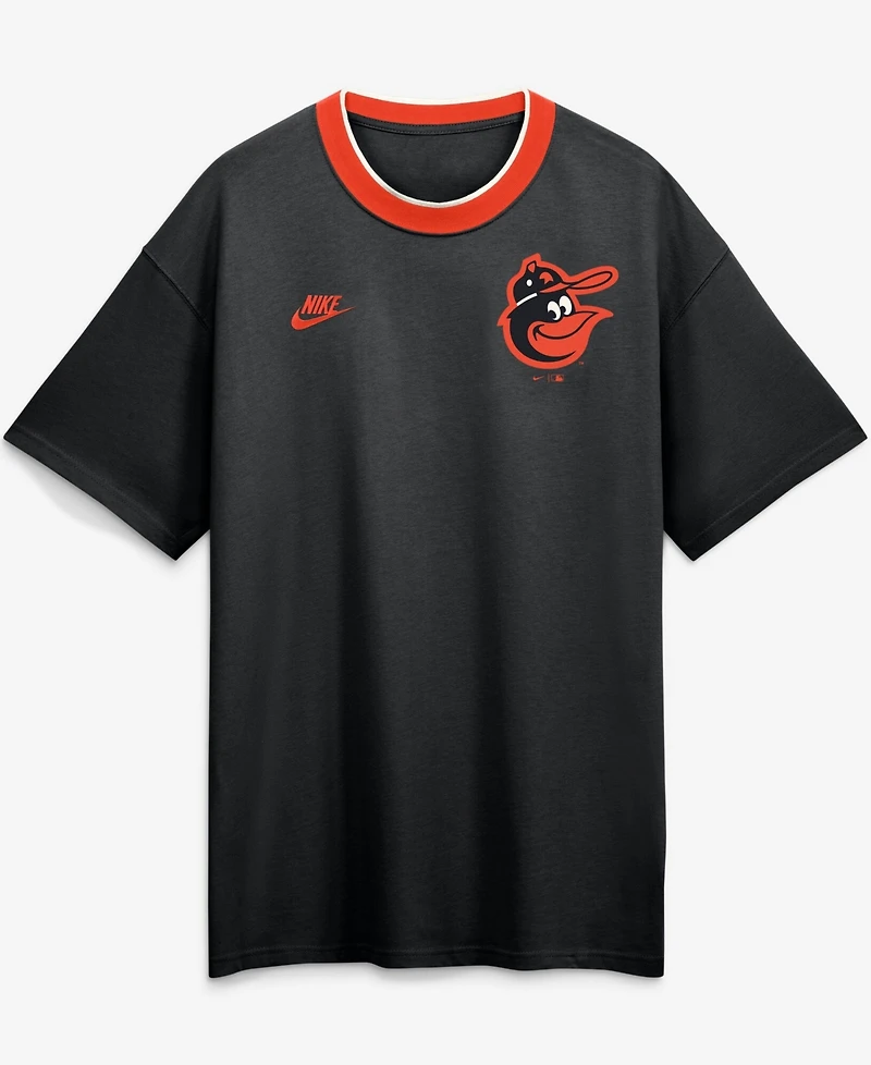 Nike Men's Black Baltimore Orioles Cooperstown Collection Ringer T-Shirt