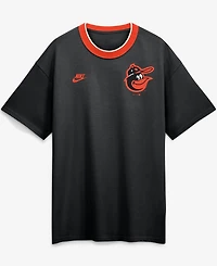 Nike Men's Black Baltimore Orioles Cooperstown Collection Ringer T-Shirt