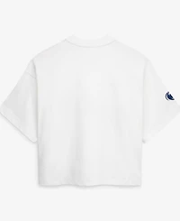 Adidas Women's White Penn State Nittany Lions Cropped Baseball Fashion Jersey