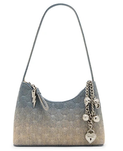 Betsey Johnson Headliner Deboss Top Zipper Shoulder Bag